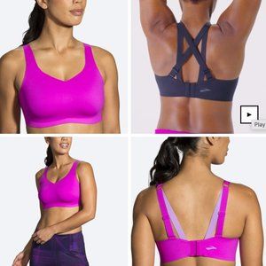 NWT Brooks Women's Dare Underwire Run Bra 34DD Magenta / Heliotrope